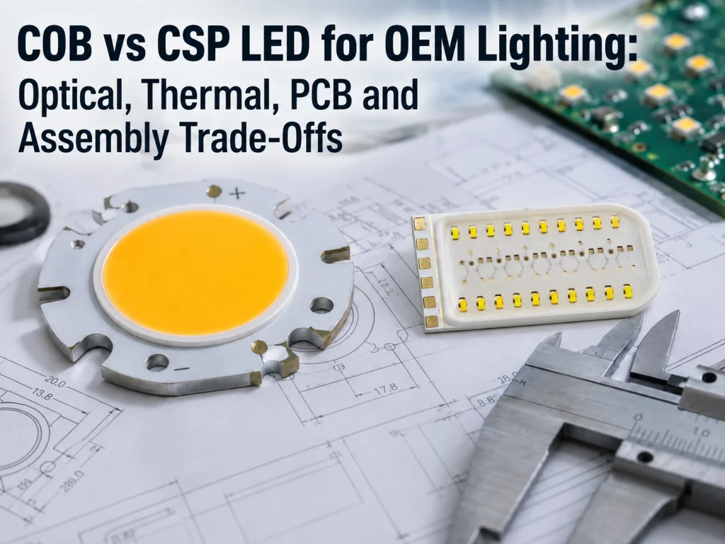 COB vs CSP LED for OEM Lighting Optical, Thermal, PCB and Assembly Trade-Offs