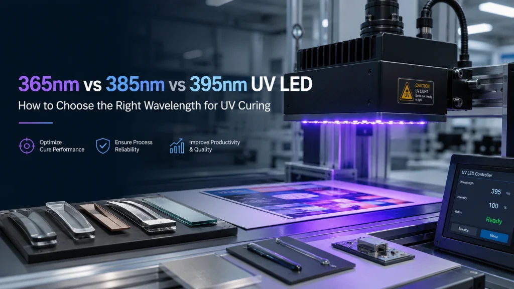 365nm vs 385nm vs 395nm UV LED How to Choose the Right Wavelength for UV Curing