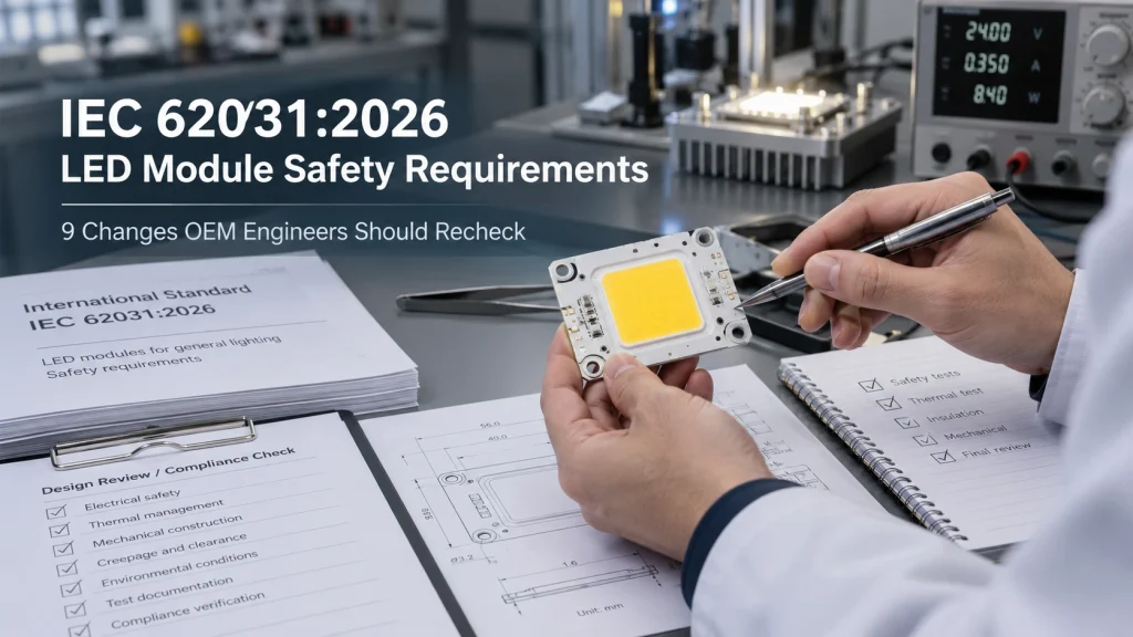 IEC 620312026 LED Module Safety Requirements 9 Changes OEM Engineers Should Recheck Before Design Validation