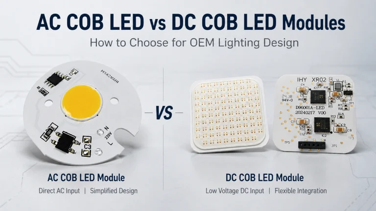AC COB LED vs DC COB LED Modules How to Choose for OEM Lighting Design