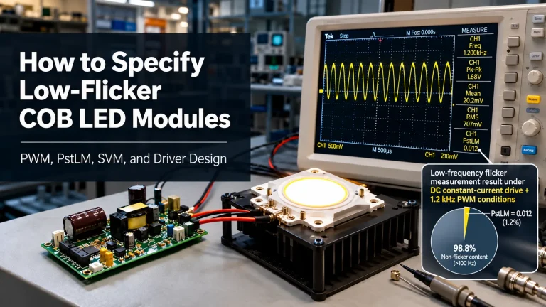 How to Specify Low-Flicker COB LED Modules PWM, PstLM, SVM, and Driver Design